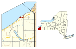 Chautauqua County NY Dunkirk town highlighted